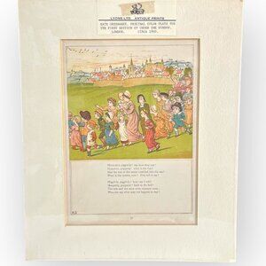 Kate Greenaway Original Color Plate Under The Window London First Edition 1900